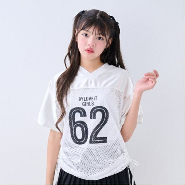 【ニコ☆プチ・Cuugal掲載】ガーリーナンバーTシャツ／バイラビット（by LOVEiT）のサムネイル