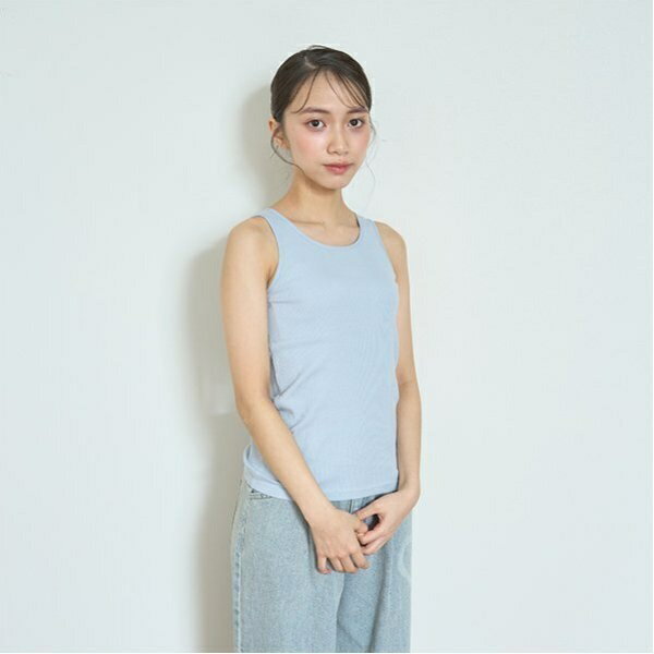 【ベーシック】【綿100％】カップつきテレコタンクトップ／ラブトキシック（Lovetoxic）