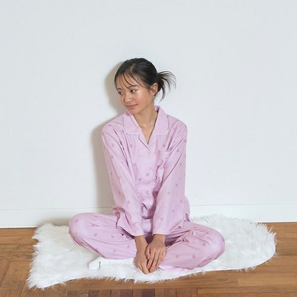 【ルームウェア/パジャマ】ベビーフリースニットシャツハート柄／ラブトキシック（Lovetoxic）