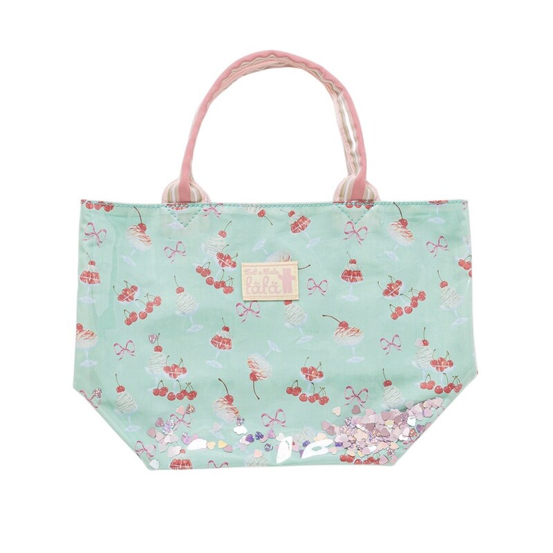 PELIA | スパンコール入りトートバッグ - ペパーミントデザート／フェフェ（fafa）