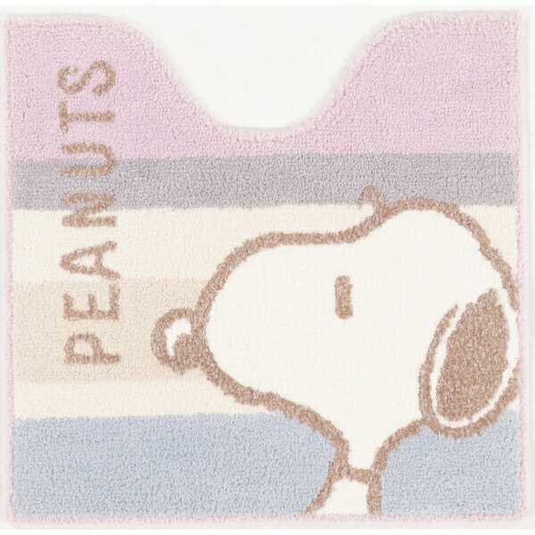スヌーピー トイレマット くすみパステル ピンク トイレ用品 SNOOPY／パーフェクト・ワールド・トーキ..