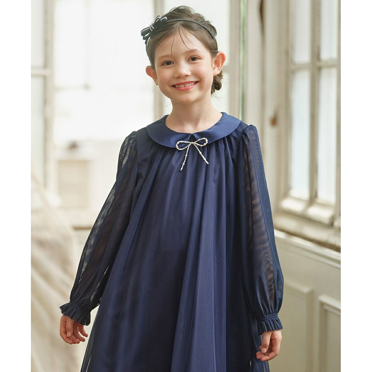 【Fサイズ】パールリボン ネックレス／組曲（KUMIKYOKU）