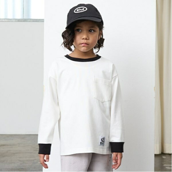 【カイテキ天竺】バイカラーポケットTシャツ／ビールーム（b.ROOM）のサムネイル