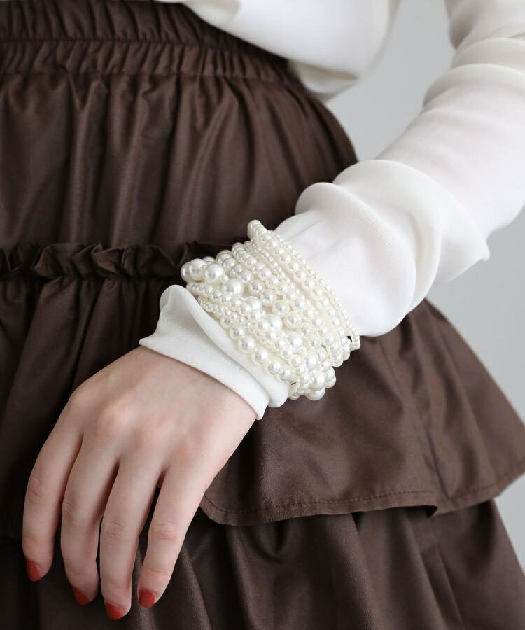 ・HALF TIME 10連パールブレスレット／グリーンパークス（Green Parks）