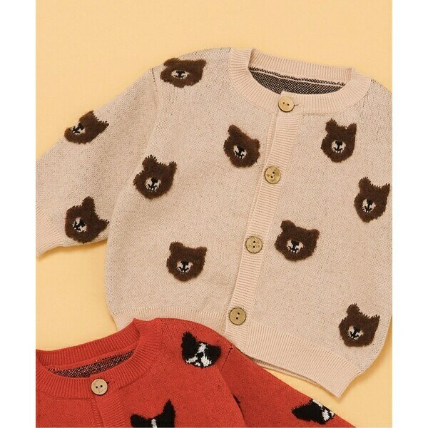 Bpop どうぶつジャガードカーデ／ブリーズ（BREEZE）