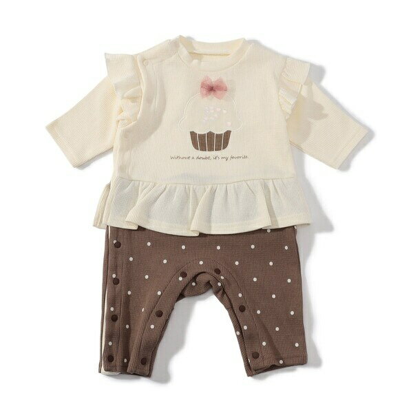 【リンク】スパンコール入りモチーフワッフルカバーオール/アンパサンド(Ampersand)