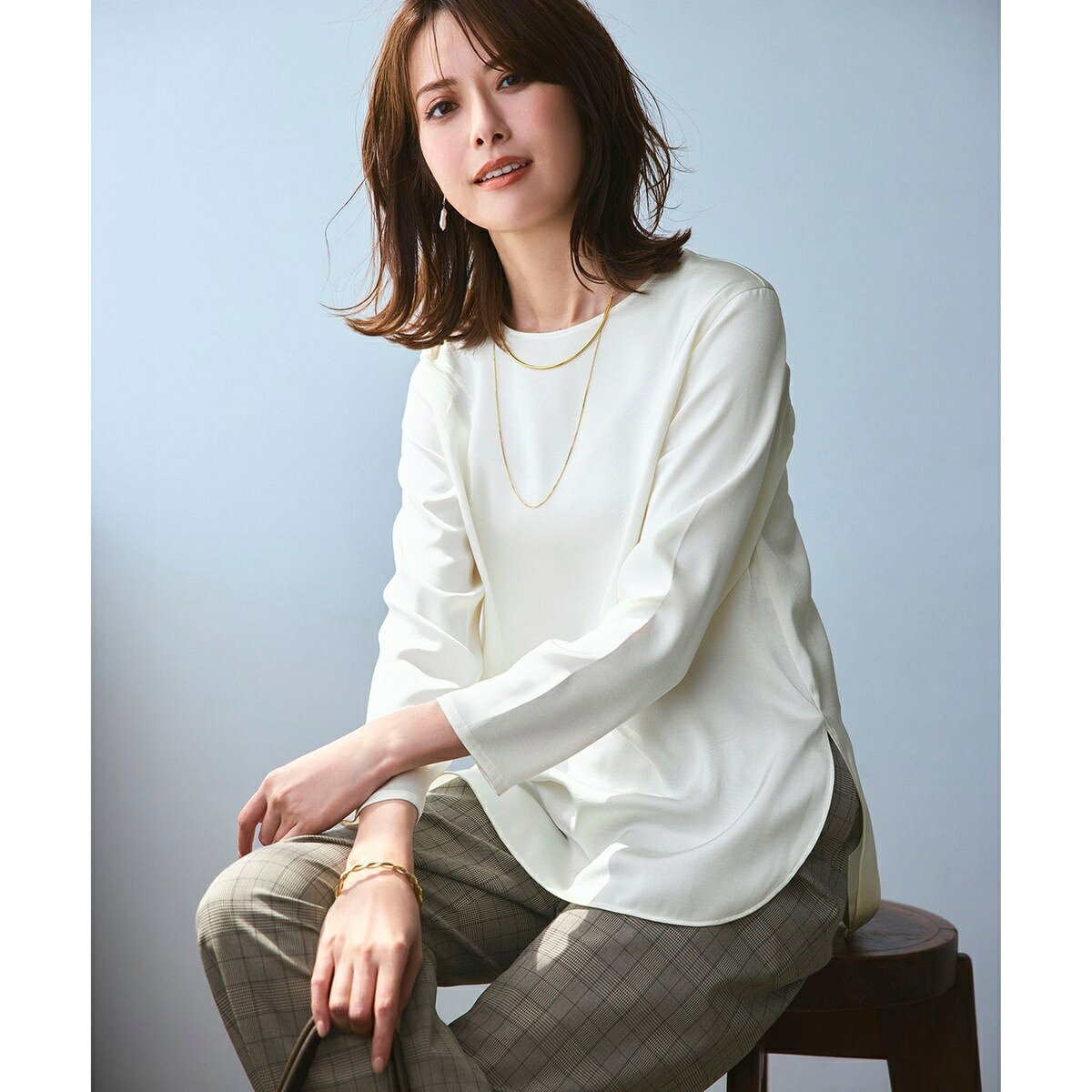 【洗える】サテン ロングスリーブ Tシャツ／23区（23KU） 0101marui-13015789 丸井(マルイ)楽天市場店 パッケージ画像