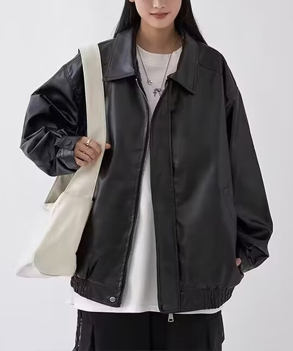 モソッキ レザータッチ ビッグブルゾン／ニュージェントルマン（NEW GENTLEMAN）