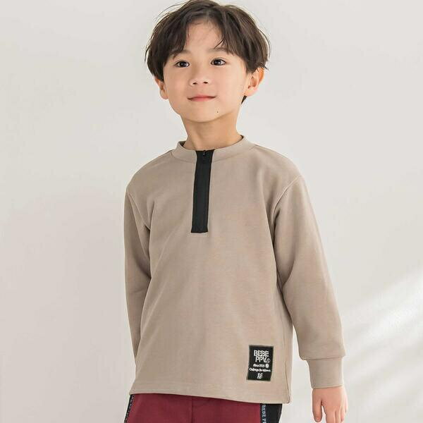 【店舗限定】ハーフジッププルオーバー(95~150cm)／ベベ プチ ポワ ヴェール（BeBe Petits Pois Vert）(4)