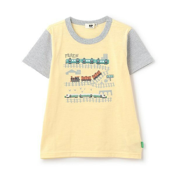 電車刺しゅう半袖Tシャツ／ケーピー（KP）