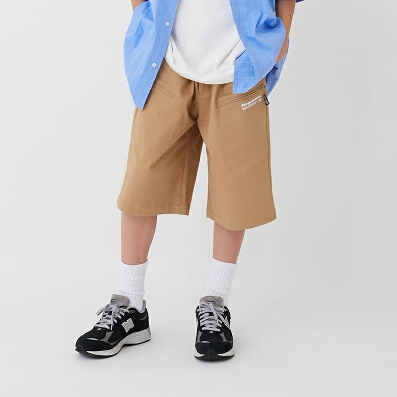 Cotton Pants - 【大人向けサイズあり】【FORGETNEVER】ジップポケットチノハーフパンツ_GLSW／グラソス（GLAZOS）