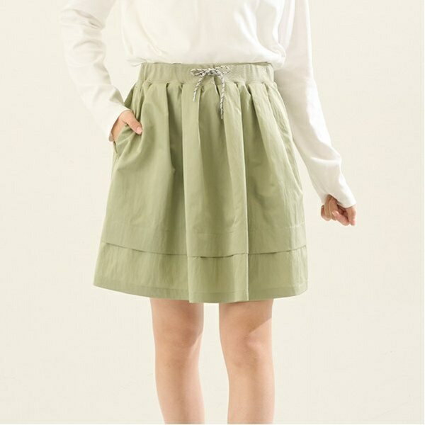 【Cuugal掲載】【AMI】【撥水】ウエストリブ裾タックスカート／ポンポネットジュニア（pom ponette jun..