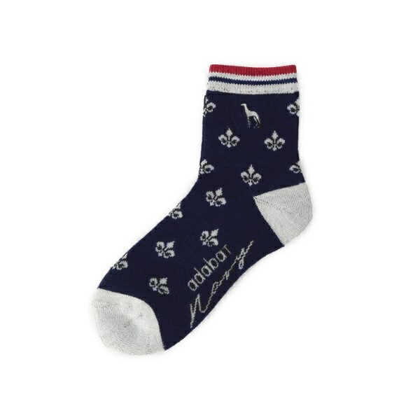 【ADABAT NAVY】フルールドリスレギュラーソックス／アダバット（adabat）