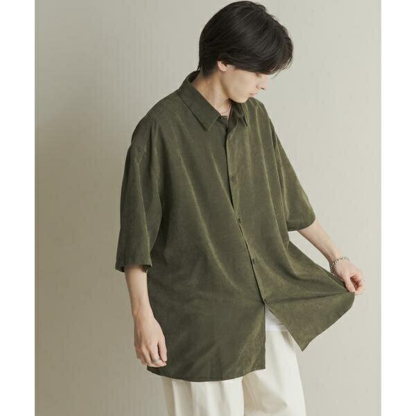 エクストラルーズピーチサテンショートスリーブシャツ／センスオブプレイスバイアーバンリサーチ（SENSE OF PLACE）