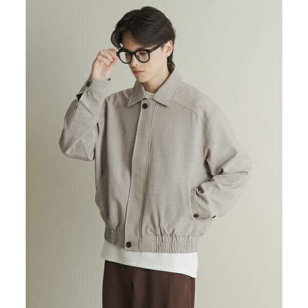 メランジバルーンジップブルゾン／センスオブプレイスバイアーバンリサーチ（SENSE OF PLACE）