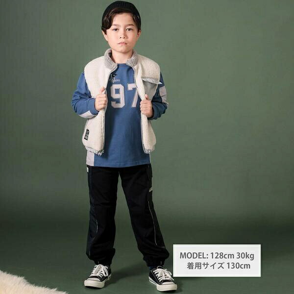 【お揃い】タフタxミニウラゲ切り替えパンツ(110~150cm)／ネクシック（nexchic）