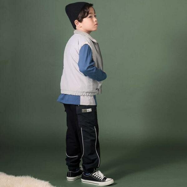 【お揃い】タフタxミニウラゲ切り替えパンツ(110~150cm)／ネクシック（nexchic）