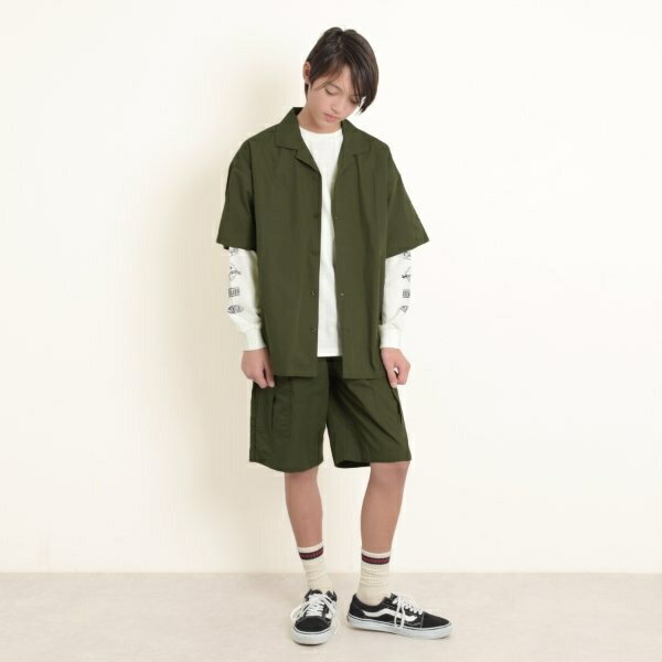 【大人向けサイズあり】【セットアップ対応】タイプライター・開襟シャツ／グラソス（GLAZOS）