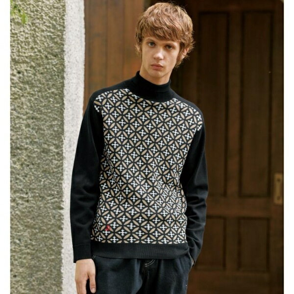 オーバーラップサークルジャカード タートルニット／ドレステリア（DRESSTERIOR）