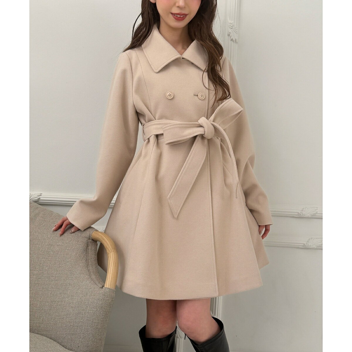 ∞マルチwayフェイクファーカラーフレアコート／マジェスティックレゴン（MAJESTIC LEGON）