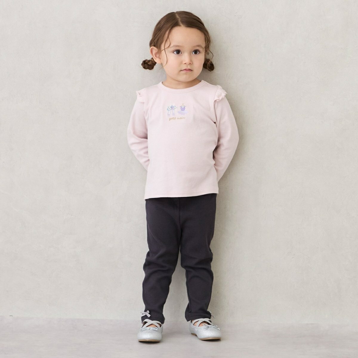 【プティプラ】GIRLS10分丈レギンス/プティマイン(petit main)