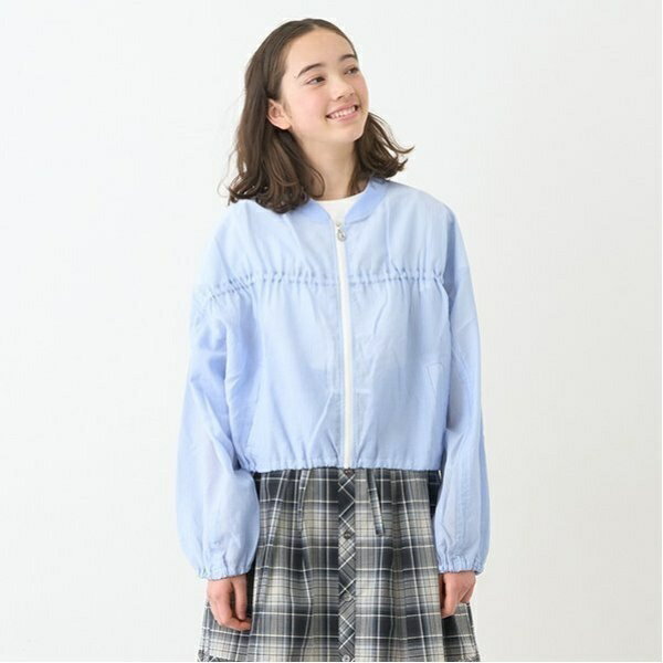【UVカット加工】シアーZIPブルゾン／ポンポネットジュニア（pom ponette junior）
