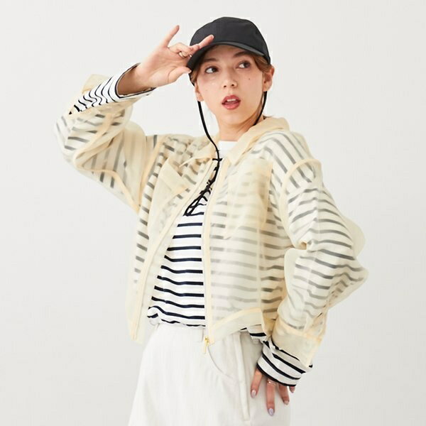 【LADIES】シアーシャツジャケット／プティマイン（petit main）