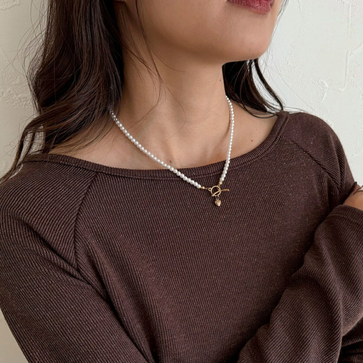 楽天丸井（マルイ）楽天市場店ハートチャームマンテルパールチョーカー／フレディエミュ（fredy emue）