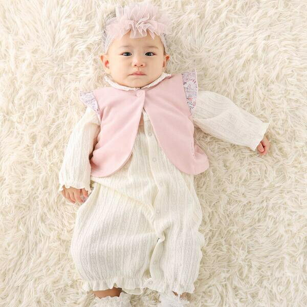 【お揃い】リバティタナローン(Patchwork Classics)ベスト付き2WAYオール(50~／フィヨ デュ ベベ ルダクティオン（fillot de bebe reduction）