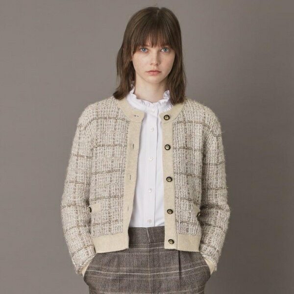 【otonaMUSE 11月号掲載】ツイードニットカーディガン／ドレステリア（DRESSTERIOR）