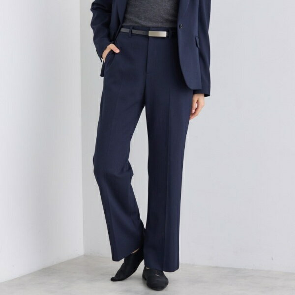 【日本製／通勤スーツ】プレシャスドビー テーパードパンツ／インディヴィ（INDIVI）