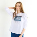 【洗える】綿100%ドッグプリントTシャツ/リリアンビューティ エクラ(Liliane Burty ECLAT)