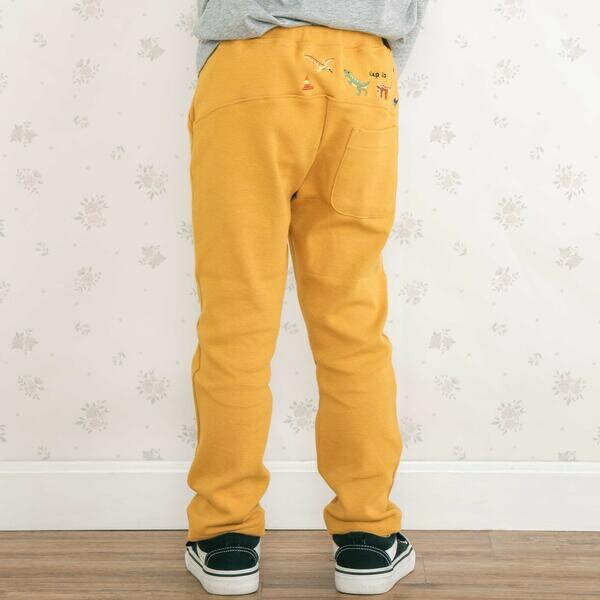 恐竜はたらくくるまおしり刺しゅうテーパードパンツ(80~120cm)／スラップスリップ（SLAP SLIP）のサムネイル