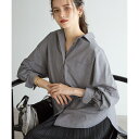 【SLOW/一部店舗限定】ライトタンブラータフタ バックボタン シャツ/23区(23KU)