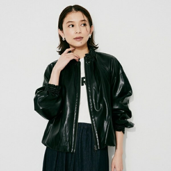 【MARILYN MOON】ソフトレザー調ブルゾン／アンタイトル（UNTITLED）