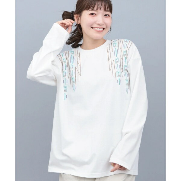 チマヨステッチロングTシャツ／チチカカ（titicaca）