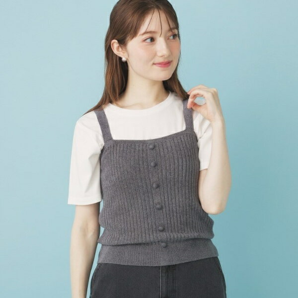 ミニモールラメビスチェキャミアンサンブル対応【洗濯機OK】／インデックス（index）