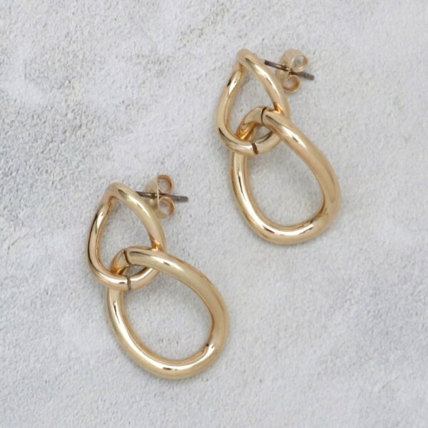 メタルリング2連ピアス／オペークドットクリップ（OPAQUE.CLIP）