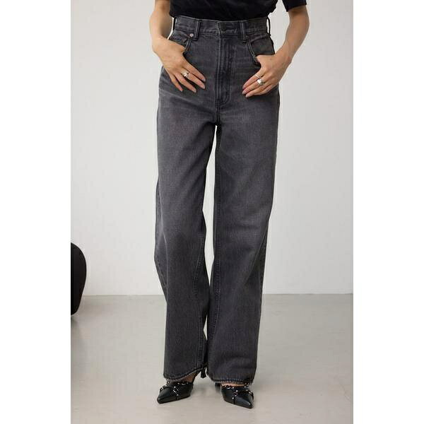 【WEB限定】AZUL DENIM ハイウエストワイドロング丈／アズールバイマウジー（AZUL ...