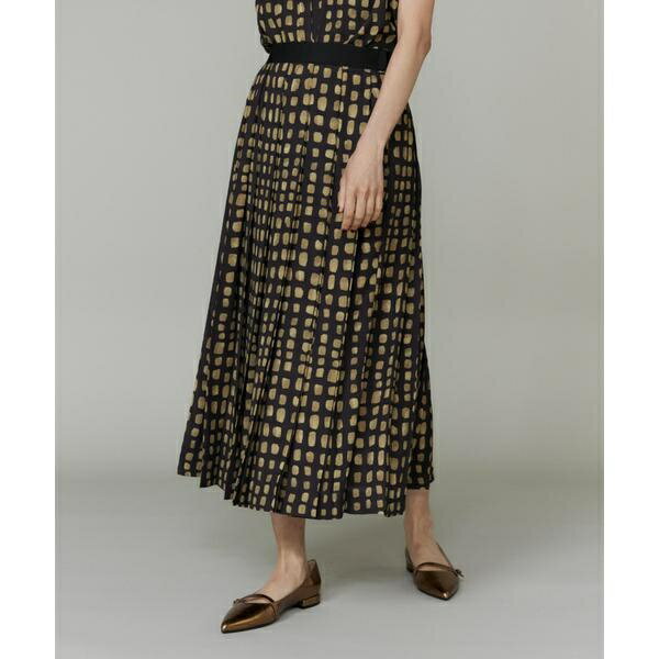 デフォルメチェックプリントスカート／イネド（INED）
