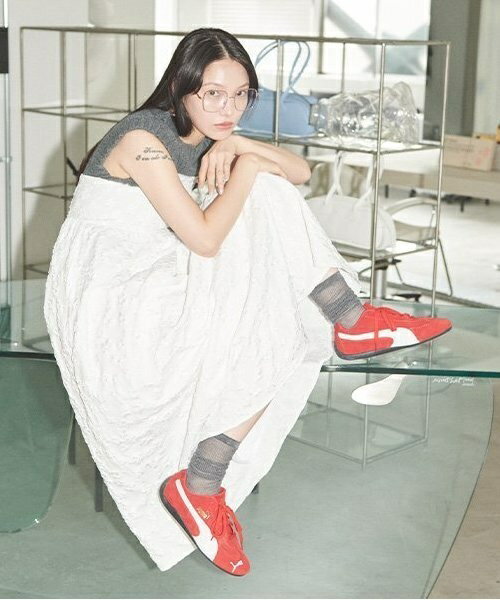 花ジャガードキャミワンピース／ルクナーリー（LUKU nari）