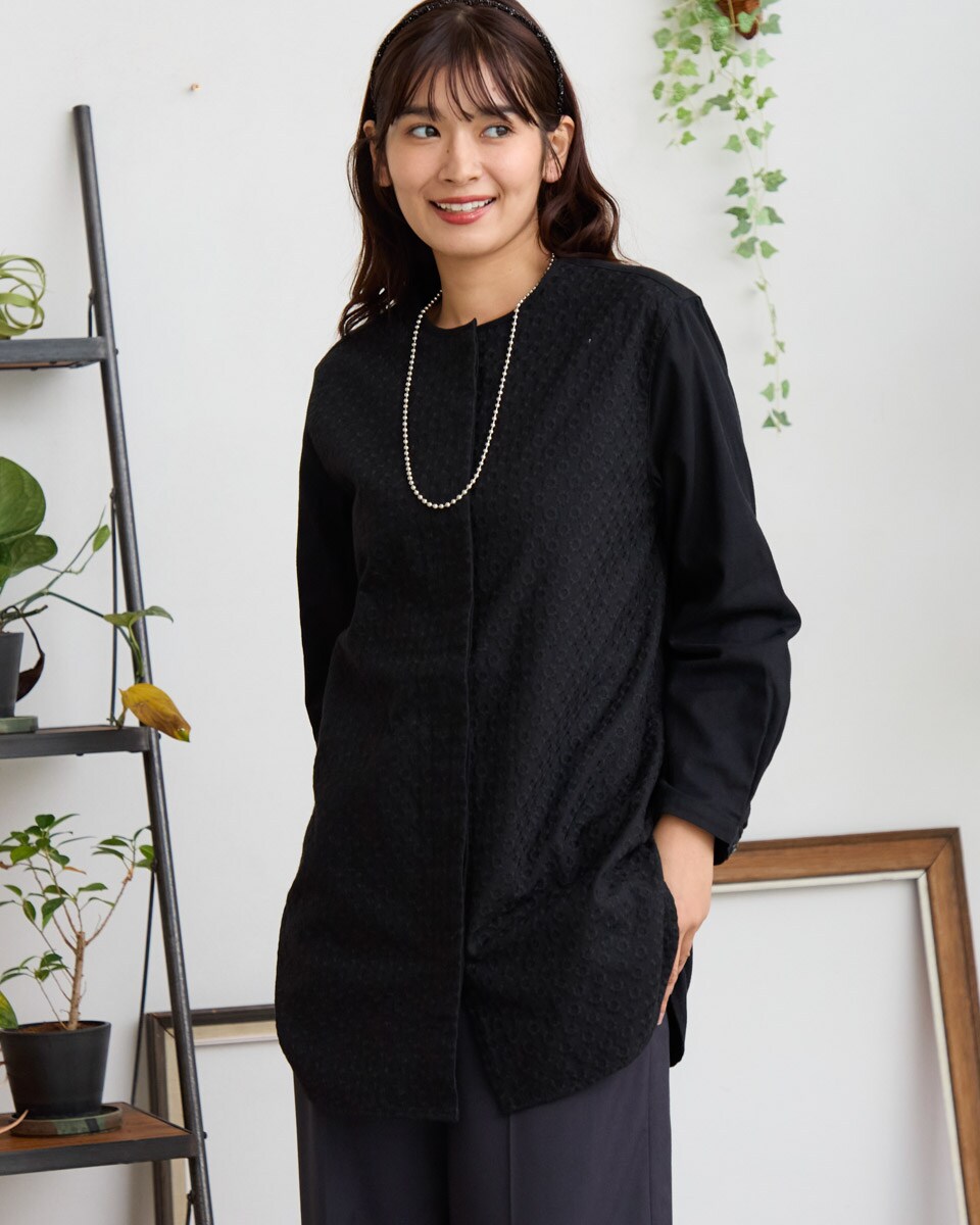 刺しゅうシャツチュニック／ゴールデンベア（GOLDENBEAR）