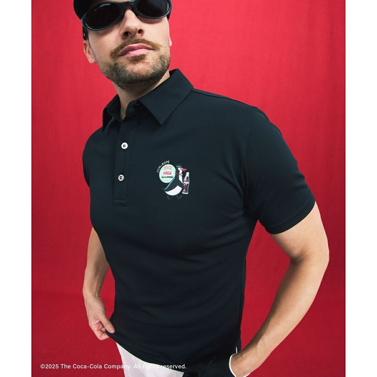 コカ・コーラ バックプリント メンズポロシャツ/ジュン&ロぺ(JUN&ROPE')