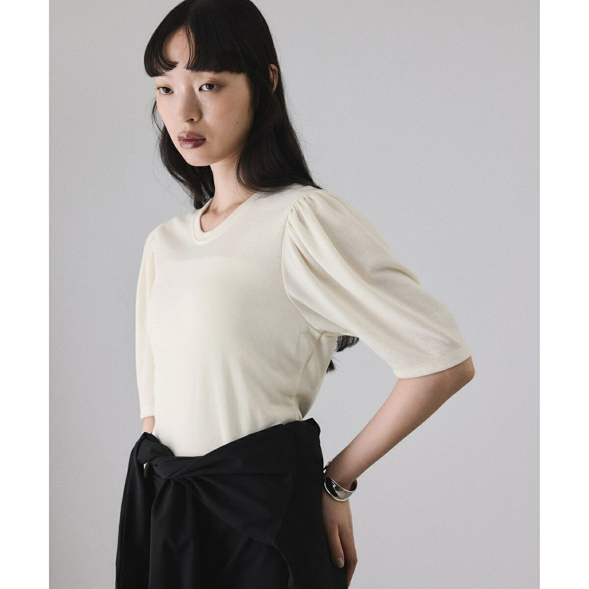 ガーゼ裏毛パフスリーブプルオーバー／アダムエロペ（ADAM ET ROPE'）