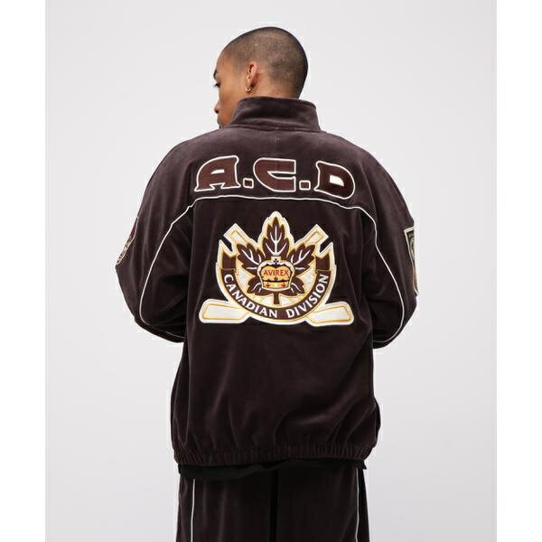 VELOUR RAGLAN SLEEVE STAND ZIP A.C.D／アヴィレックス（AVIREX）