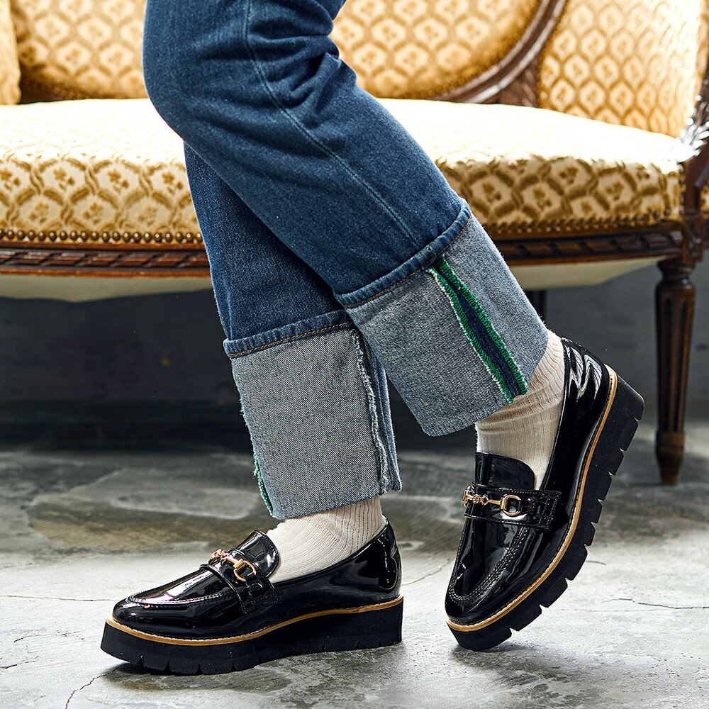 【25秋冬新作】＜晴雨兼用＞〔22.5cm〜25.0cm〕 マニッシュ ビットローファー／ブランコワール（Balancoire）のサムネイル