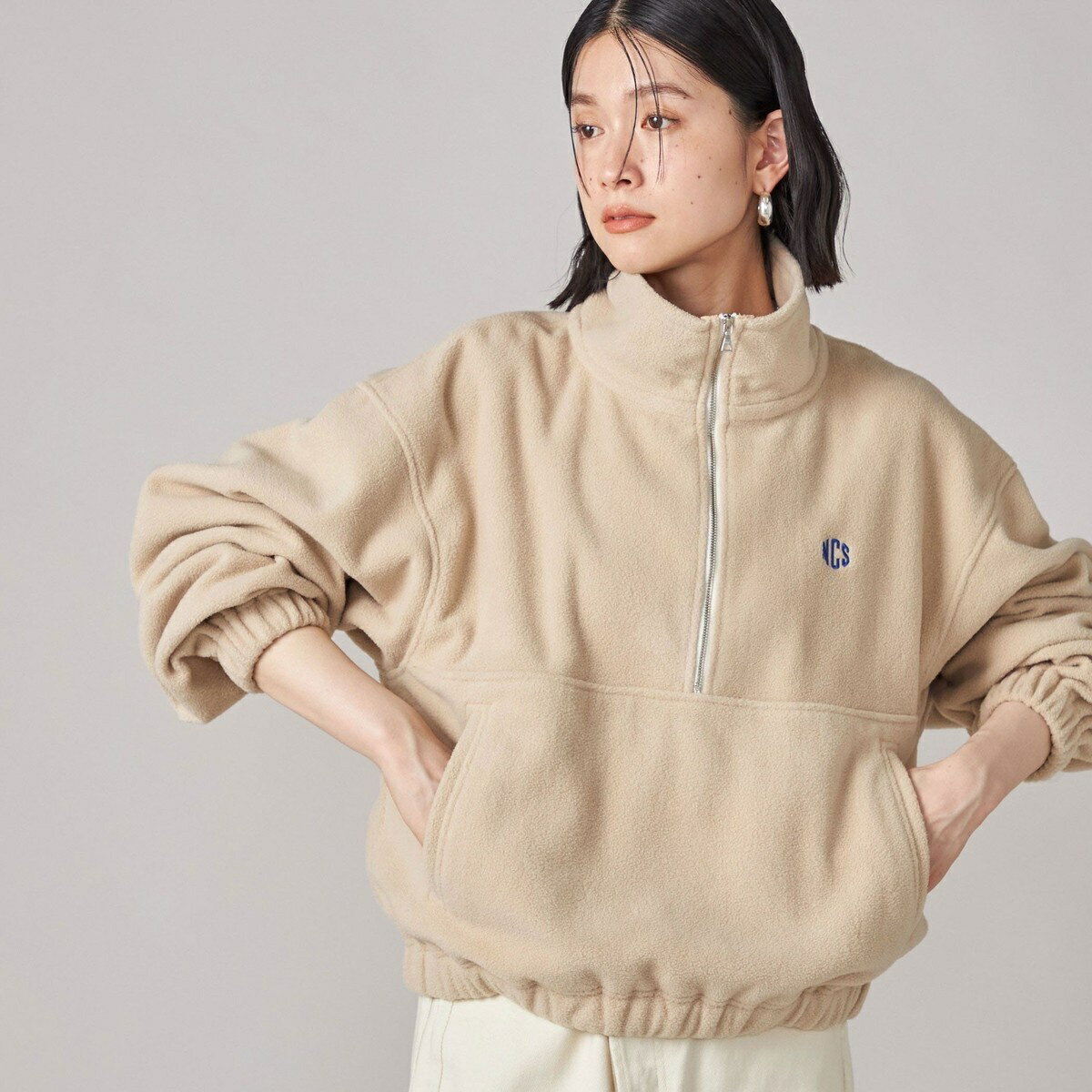 SHIPS NINE CASE:〈手洗い可能〉フリース ハーフ ジップ プルオーバー／シップス（SHIPS）