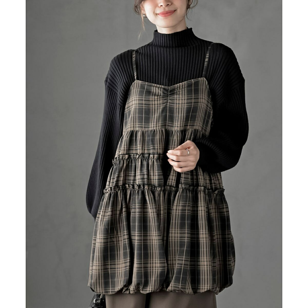 チェックバルーンキャミチュニック／アール・ピー・エス（r.p.s）