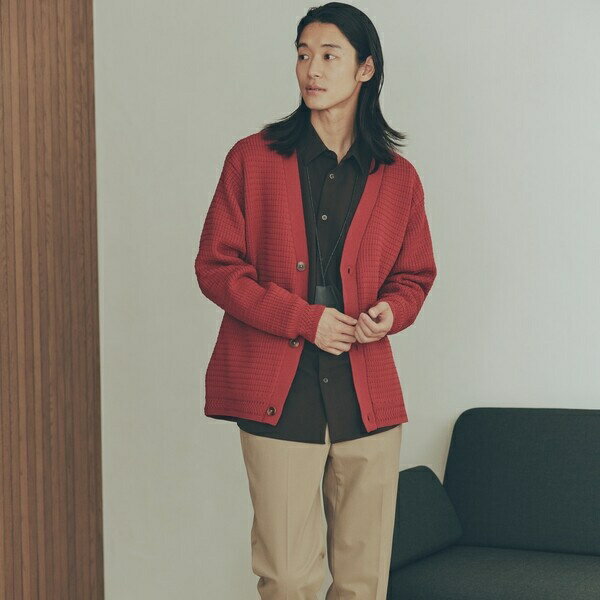 ワッフルカーディガン／コムサイズム（COMME CA ISM）