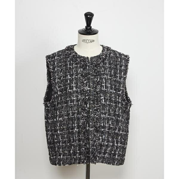 Coat - ツイードジレ《TOURNIER/トゥルニエ》／イネド（INED）